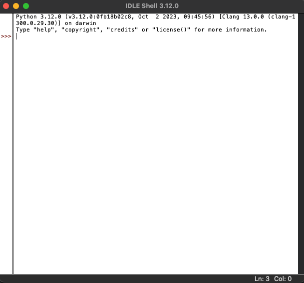 example idle screenshot